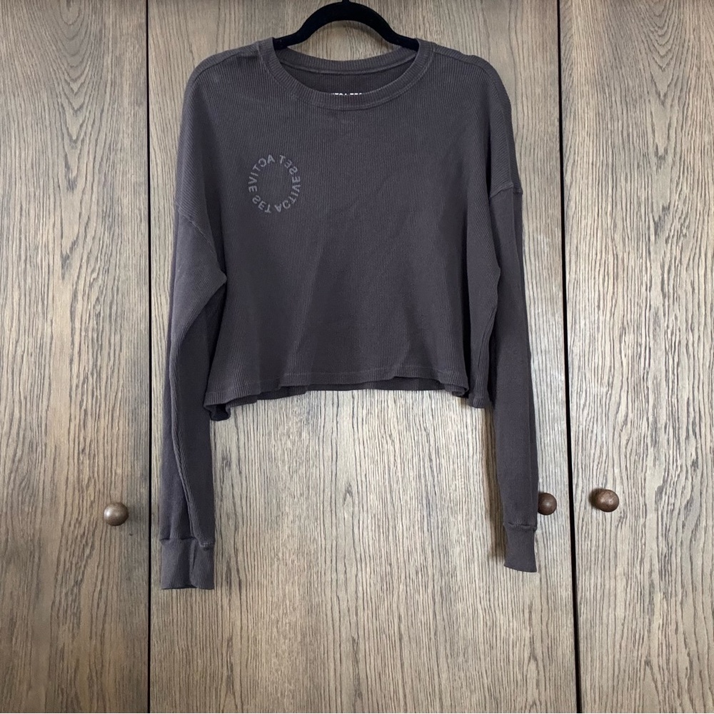 Set crop top in espresso